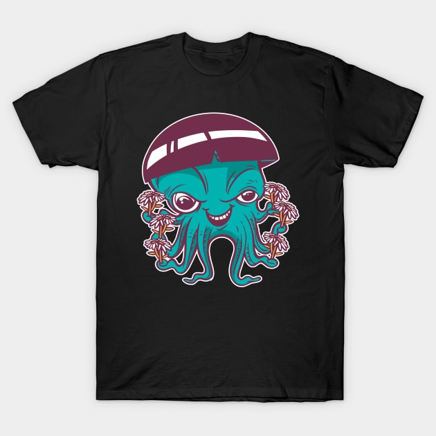 Hippie Octopus Kraken Takoyaki T-Shirt by Printroof